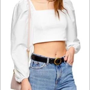 White crop top